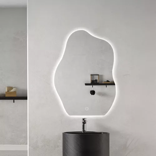 Wave 60 Spiegel mit LED-Beleuchtung