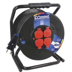   Commel Cable Reel - PVC 300 mm, single-phase, 16 A 230 V ~ 3500 W IP44 3x1.5, 50M