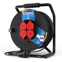   Commel Kábel dob - PVC 300 mm, egyfázisú,  16 A 230 V ~ 3500 W IP44 3x1,5, 50M