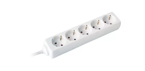 Commel power strip, extension 5-way, with child protection, white, 1.4m, 16A, 3500W