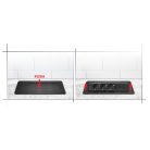 Commel bútorba süllyeszthető, rejtett elosztó 3 db aljzat, USB A+C fekete, 16A 3680W