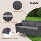 Claire IX 9 személyes sarokgarnitúra párnatartós asztallal