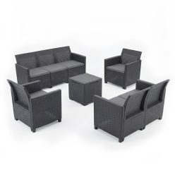   Claire V 7 személyes kerti bútor garnitúra vigo tárolós asztallal