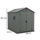 Darwin 6x8 műanyag kerti ház zöld