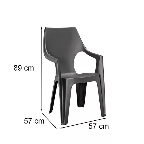 Parker 6+1 kerti bútor garnitúra szett kőris-grafit