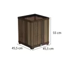 Deco szögletes magasított műanyag virágláda 74 L