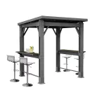 Kerti grill pavilon, pulttal, tetővel