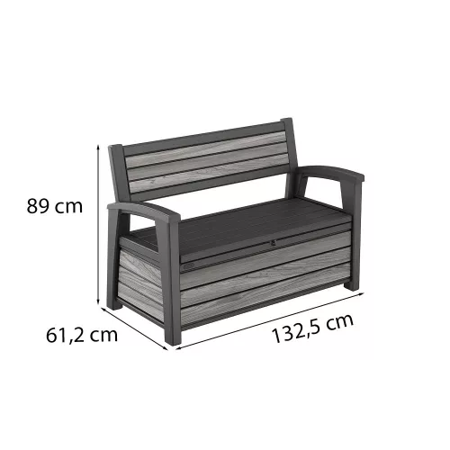 Decocoat műanyag kerti pad/tároló 227 L