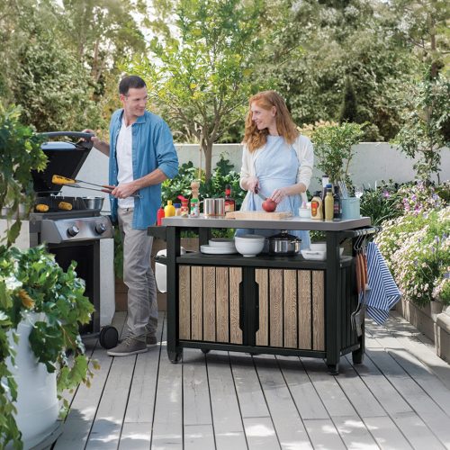 Decocoat unity műanyag xl kerti grill asztal 207l