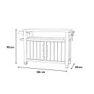 Decocoat unity műanyag xl kerti grill asztal 207l