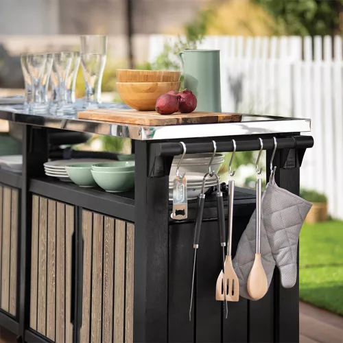 Decocoat unity chef műanyag kerti grill asztal 415l