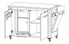 COZZE 2 részes kültéri konyha modul , integrált szemetessel (120cm)