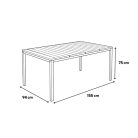 Porto Nova 160 6+1 kartámaszos kerti bútor garnitúra szett