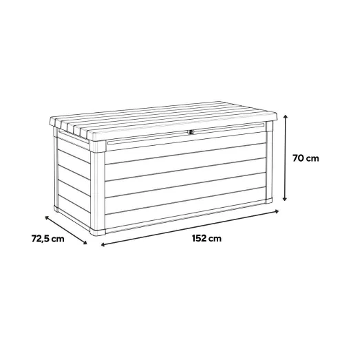Decocoat műanyag kerti lád 570 l