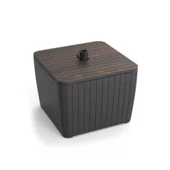 Deco Luzon műrattan napernyőtartós kerti asztal