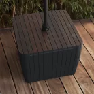 Deco Luzon műrattan napernyőtartós kerti asztal