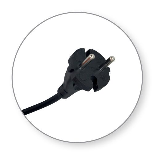 Commel csatlakozó kábel szerszámgéphez 10 A 250 V ~ 2200 W, Fekete 2x1 / 2m