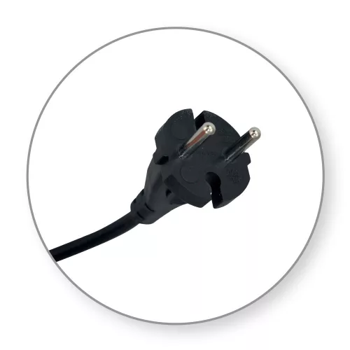 Commel csatlakozó kábel szerszámgéphez 10 A 250 V ~ 2200 W, Fekete 2x1 / 4m