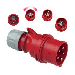   Commel Cee  ipari lengő dugvilla fázisfordítós IEC 309, 16 A 400 V ~ 5P IP44