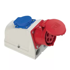   Commel CEE ipari fali dugalj IEC 309 +  "schuko" aljzat 16 A 250/400 V ~ IP44