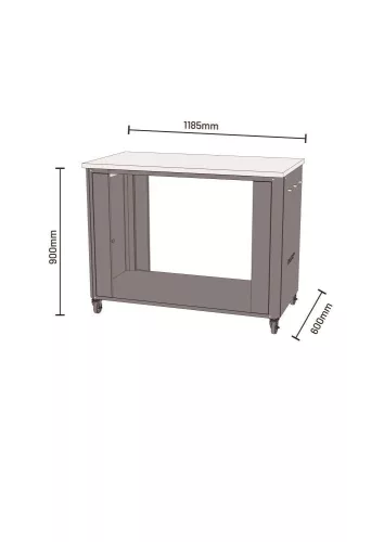 COZZE kültéri konyha modul 115 cm, nyitott