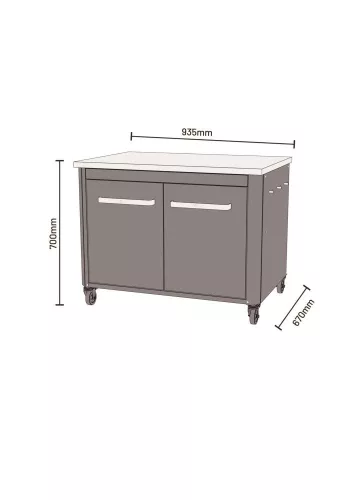 COZZE 2 részes kültéri konyha modul, alacsony (70 cm magas)