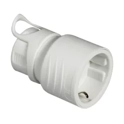  Commel földelt dugalj hátsó kivezetésű, schuko 16 A 250 V ~, fehér