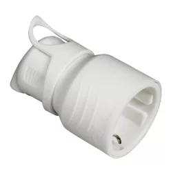   Commel földelt dugalj hátsó kivezetésű, schuko 16 A 250 V ~, fehér
