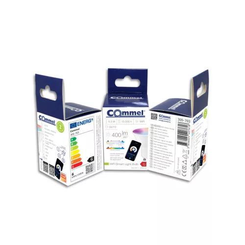 Commel LED Bulb Wifi 5.5W GU10 RGB 3000K-6500K
