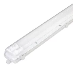   Commel LED fixture, dust- and waterproof, with 2 LED tubes 2x18 W 126 cm 6500K