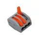Commel oldható vezeték összekötő, 3-as csatos 0.2-2.5 mm², 32 A, 250V/4kV, 50 db