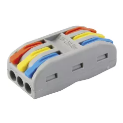   Commel oldható vezeték összekötő, csatos  3-3, 0,08-4 mm2, 5 db