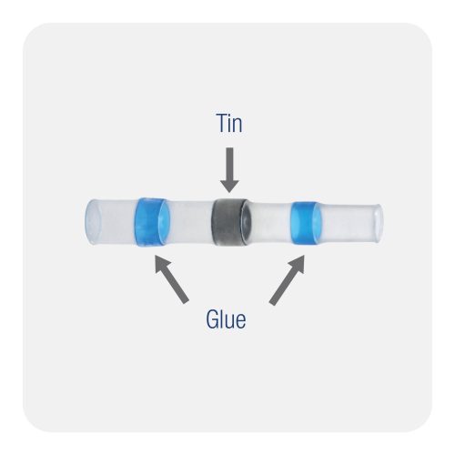 Commel zestaw złączek termokurczliwych z lutem, 100 szt.
