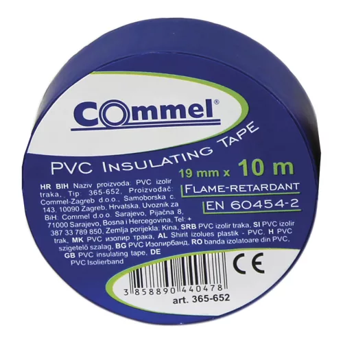 Commel insulating tape 19mm x 10m blue 1 pc