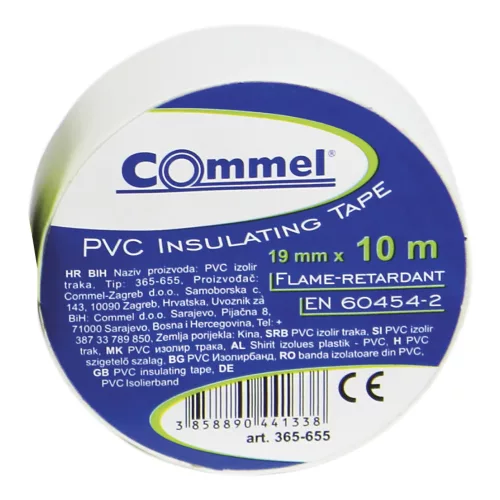 Commel insulating tape 19mm x 10m white 1 pc