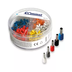 Commel insulated cord end terminals, 5 types, 400 pcs