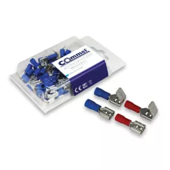   Commel insulated slide-on terminal pin and connector 0.5-1.5 mm2, 25+25 pcs