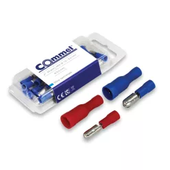   Commel insulated cylindrical connector socket 0.5-1.5 mm², Ø 4 mm, 25 pcs