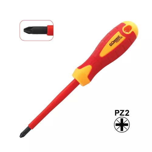 Commel Insulated Screwdriver PZ2 6x100mm 1000V
