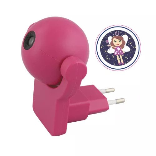 Commel LED night light projector with red fairy design for kids' room, with dusk sensor
