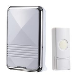   Commel vezeték nélküli csengő, 36 dallam, 300m hatótáv, fehér/króm