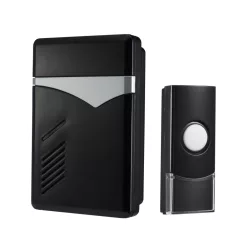   Commel wireless doorbell, 36 melodies, 300 m range, black/chrome