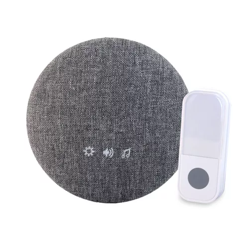 Commel wireless doorbell, 38 melodies, 200 m range, grey