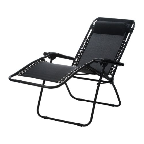 Delux összecsukható fekete nyugágy