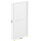 LUXE Lamellás oldalpanel (R) 123x218cm 4 m-ig fehér