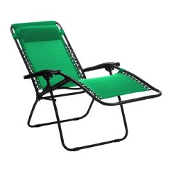 Delux összecsukható zöld nyugágy párnával