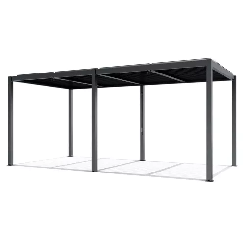 LUXE pergola 5,8x4m antracit LED világítással
