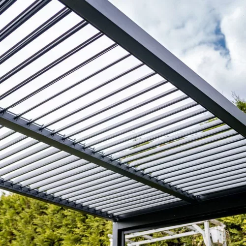 LUXE pergola 5,8x4m antracit LED világítással