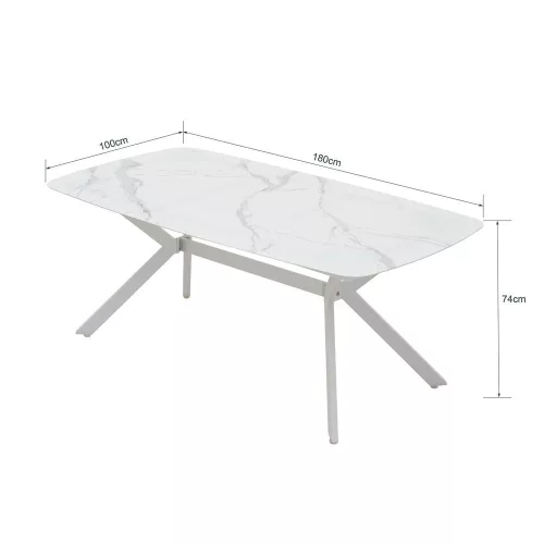 Ballena kerti asztal üveglappal