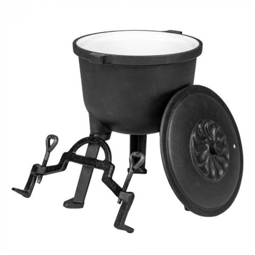 Öntöttvas edény lábakkal 8 literes zománcozott